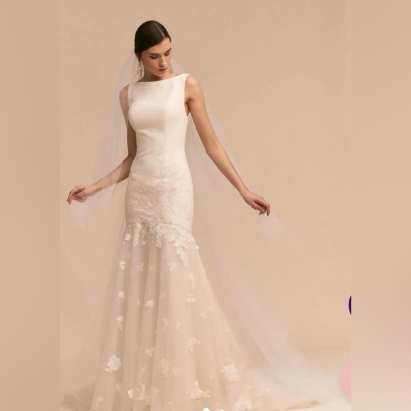 Anthropologie BHLDN WHISPERS & ECHOS TUSCANY WEDDING DRESS SIZE 12 IVORY
